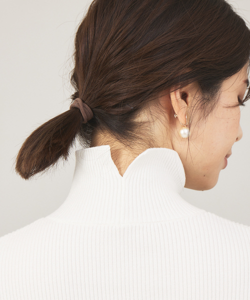 abahouse mavie（アバハウスマヴィ）の「ストレッチリブプルオーバー（ニット/セーター・レディース・ホワイト/グリーン/ブラック/アイボリー・フリー）」の9枚目の写真