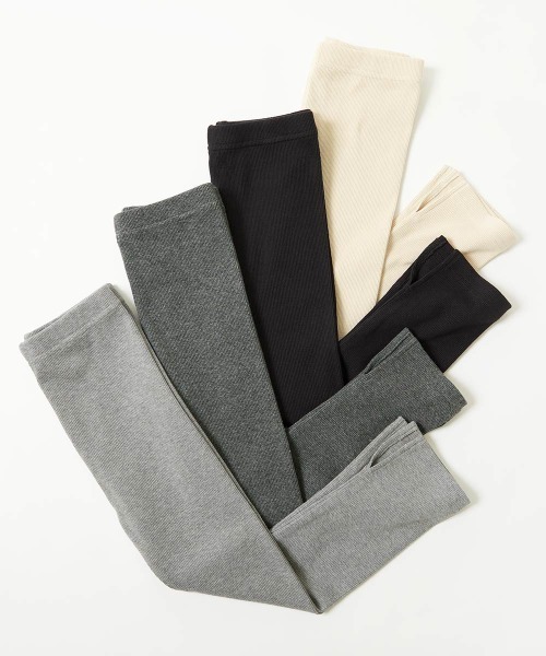 devirock(デビロック)の「裾スリット リブレギンス(レギンス/スパッツ・キッズ・杢グレー/ヘザーチャコール/ブラック/アイボリー・100cm/110cm/120cm/130cm/140cm/150cm/160cm)」の10枚目の写真