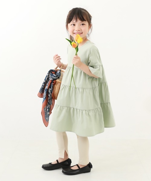 devirock(デビロック)の「裾スリット リブレギンス(レギンス/スパッツ・キッズ・杢グレー/ヘザーチャコール/ブラック/アイボリー・100cm/110cm/120cm/130cm/140cm/150cm/160cm)」の14枚目の写真