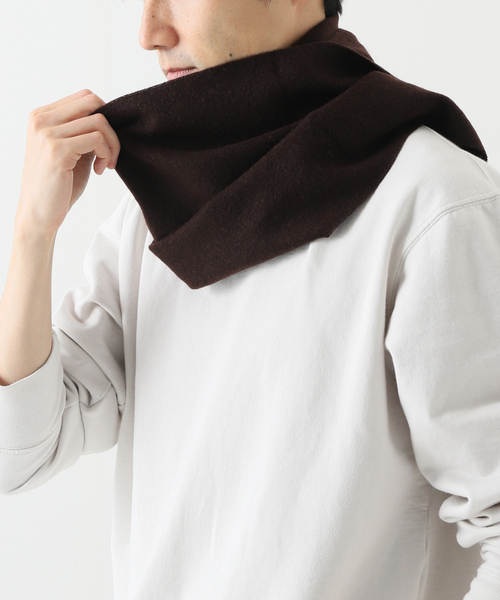 EDIFICE（エディフィス）の「AX カシミヤ ソリッドマフラー（マフラー・メンズ・ライトブルー/ボルドー/マスタード・FREE）」の13枚目の写真