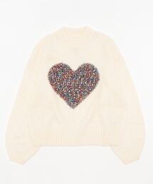 【値下げ】Desigual ハート オーバーサイズセーター ニット Desigual（デシグアル）の「ハート オーバーサイズセーター