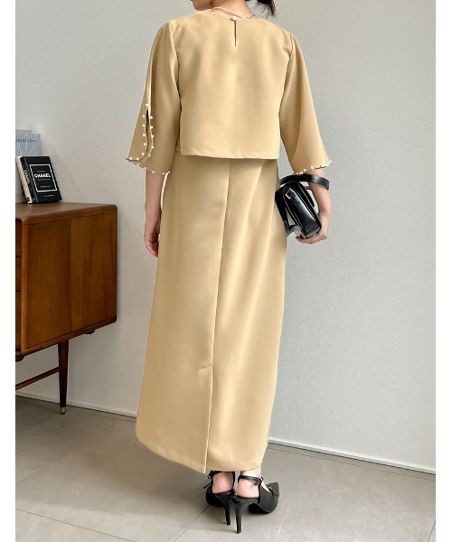 PREMIUM DRESS COLLECTION][2点セット][低身長/大きいサイズ有]パール