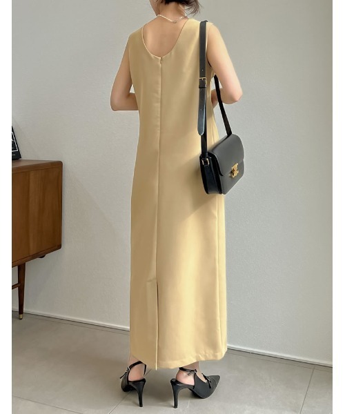 Re:EDIT（リエディ）の「[PREMIUM DRESS COLLECTION][2点セット][低身長/大きいサイズ有]パールスリーブトップス×ノースリーブワンピース（ドレス・レディース・ベージュ/ブラック・X-LARGE/SHORT/LARGE/MEDIUM）」の18枚目の写真