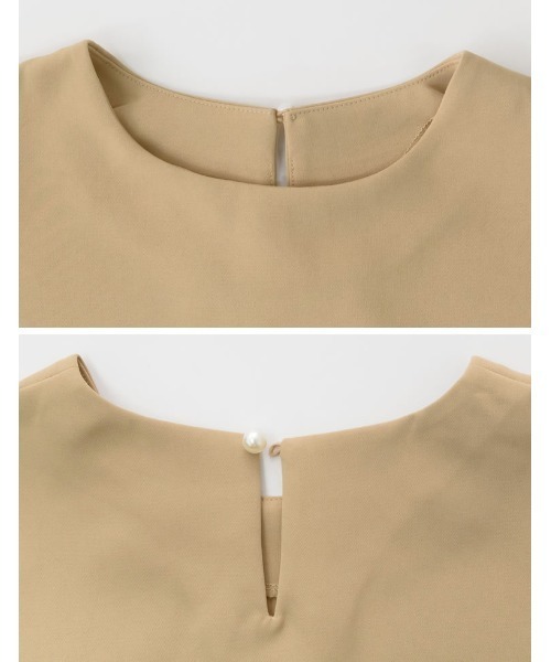 Re:EDIT（リエディ）の「[PREMIUM DRESS COLLECTION][2点セット][低身長/大きいサイズ有]パールスリーブトップス×ノースリーブワンピース（ドレス・レディース・ベージュ/ブラック・X-LARGE/SHORT/LARGE/MEDIUM）」の19枚目の写真