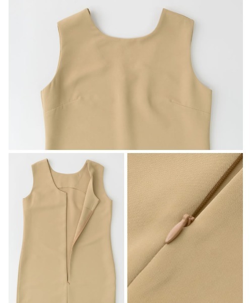 Re:EDIT（リエディ）の「[PREMIUM DRESS COLLECTION][2点セット][低身長/大きいサイズ有]パールスリーブトップス×ノースリーブワンピース（ドレス・レディース・ベージュ/ブラック・X-LARGE/SHORT/LARGE/MEDIUM）」の21枚目の写真