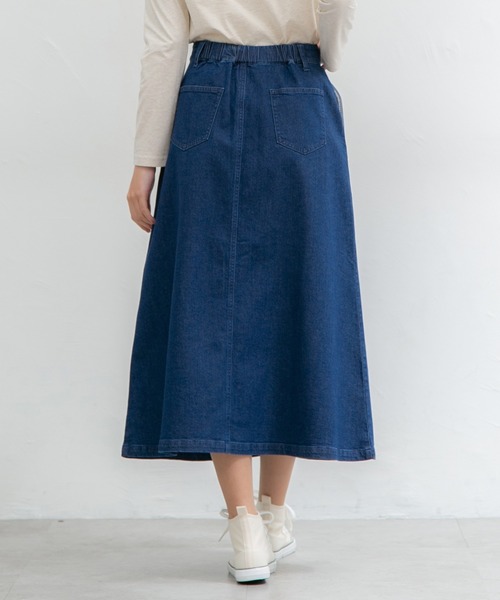 Honeys(ハニーズ)の「デニムロングスカート(デニムスカート・レディース・ライトインディゴブルー/ワンウォッシュ・M/S/LL/L)」の18枚目の写真