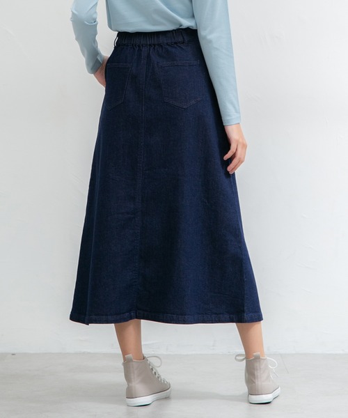 Honeys(ハニーズ)の「デニムロングスカート(デニムスカート・レディース・ライトインディゴブルー/ワンウォッシュ・M/S/LL/L)」の8枚目の写真