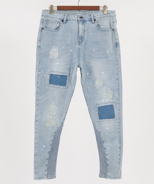 CAMBIO（カンビオ）の「mp10785-Damage Repair Splash Hem Rib Denim