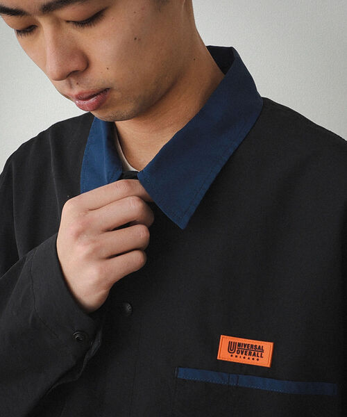 UNIVERSAL OVERALL（ユニバーサルオーバーオール）の「UNIVERSAL OVERALL × BEAMS / 別注 カバー コーチ ジャケット 23SS（ブルゾン・メンズ・ブラック/ネイビー/ベージュ・X-LARGE/SMALL/LARGE/MEDIUM）」の6枚目の写真