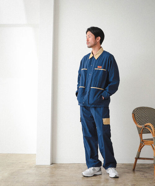 UNIVERSAL OVERALL（ユニバーサルオーバーオール）の「UNIVERSAL OVERALL × BEAMS / 別注 カバー コーチ ジャケット 23SS（ブルゾン・メンズ・ブラック/ネイビー/ベージュ・X-LARGE/SMALL/LARGE/MEDIUM）」の7枚目の写真