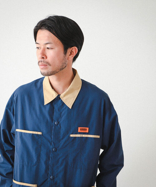 UNIVERSAL OVERALL（ユニバーサルオーバーオール）の「UNIVERSAL OVERALL × BEAMS / 別注 カバー コーチ ジャケット 23SS（ブルゾン・メンズ・ブラック/ネイビー/ベージュ・X-LARGE/SMALL/LARGE/MEDIUM）」の8枚目の写真