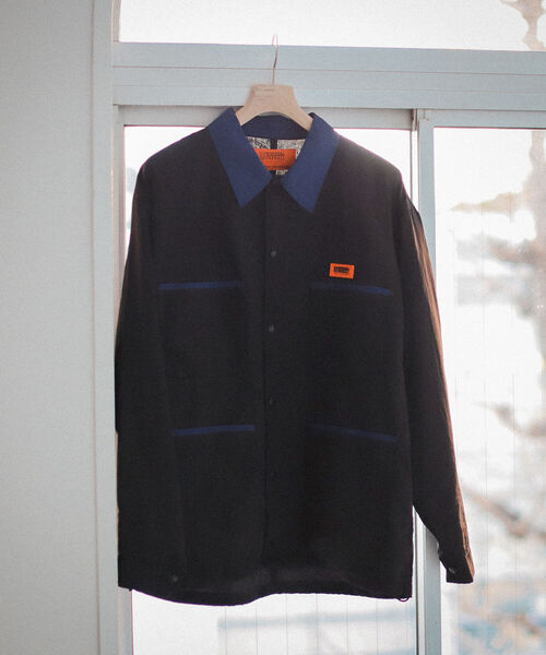 UNIVERSAL OVERALL（ユニバーサルオーバーオール）の「UNIVERSAL OVERALL × BEAMS / 別注 カバー コーチ ジャケット 23SS（ブルゾン・メンズ・ブラック/ネイビー/ベージュ・X-LARGE/SMALL/LARGE/MEDIUM）」の10枚目の写真
