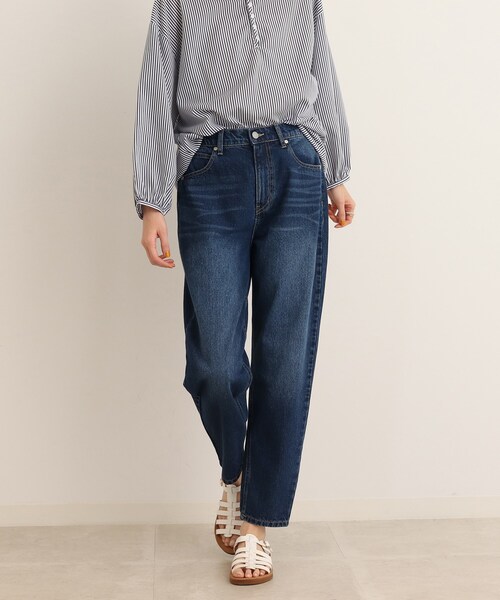 SHOO・LA・RUE（シューラルー）の「◆一本は揃えておくべき◎デニムテーパードパンツ（デニムパンツ・レディース・ライトブルー/ホワイト/ネイビー・10/05/03/04/01/02）」の3枚目の写真