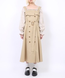 トレンチ風ワンピース
