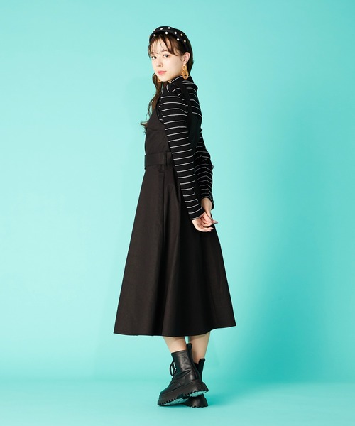 PUNYUS（プニュズ）の「トレンチ風ワンピース（ワンピース・レディース・ブラック/ベージュ・1/2/3/4）」の10枚目の写真