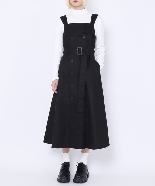 PUNYUS（プニュズ）の「トレンチ風ワンピース（ワンピース・レディース・ブラック/ベージュ・1/2/3/4）」の18枚目の写真