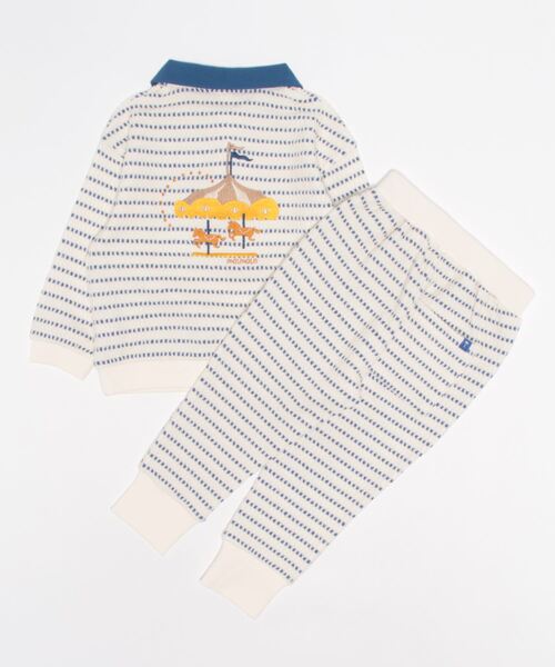 moimoln（モイモルン）の「【セットアップ】メリーゴーランドジャガードトップス＆パンツ（Tシャツ/カットソー・キッズ・アイボリー・120cm/80ｃｍ/90cm/100cm/110cm）」の7枚目の写真