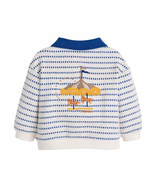 moimoln（モイモルン）の「【セットアップ】メリーゴーランドジャガードトップス＆パンツ（Tシャツ/カットソー・キッズ・アイボリー・120cm/80ｃｍ/90cm/100cm/110cm）」の10枚目の写真