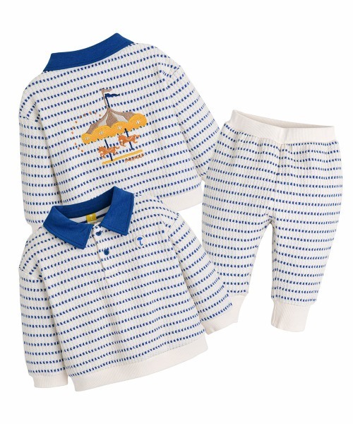 moimoln（モイモルン）の「【セットアップ】メリーゴーランドジャガードトップス＆パンツ（Tシャツ/カットソー・キッズ・アイボリー・120cm/80ｃｍ/90cm/100cm/110cm）」の6枚目の写真