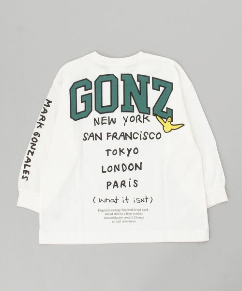 (What it isNt)ART BY MARKGONZALES(ワットイットイズント)の「(What it isNt)ART BY MARKGONZALES/ワット イット イズント マークゴンザレス キッズ ロンT 47230127(Tシャツ/カットソー・キッズ・ブラック×ブルー/ホワイト×グリーン/グリーン系その他・100cm/110cm/120cm/130cm/140cm/150cm/160cm)」の2枚目の写真
