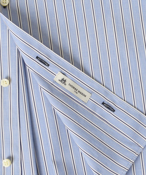 HOLIDAY（ホリデイ）の「CROPPED STRIPE SHIRT クロップドストライプシャツ（シャツ/ブラウス・レディース・ブルー・ONE SIZE）」の12枚目の写真