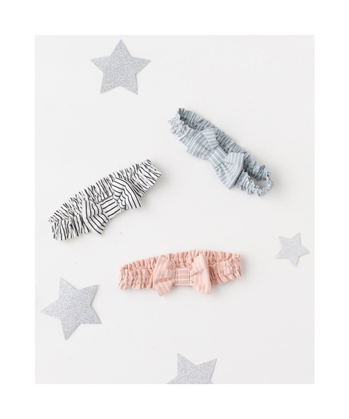 birthday party（バースデイパーティー）の「birthdayparty/【お揃い】2配色ボーダーリボンヘアーバンド（その他ベビー用品・キッズ・ブラック系その他/ピンク系その他/ブルー系その他・ONESIZE）」の11枚目の写真