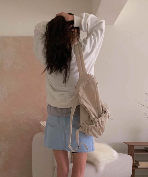 Dalfwin（ダールフィン）の「シャーベットカラーリーフ刺繍ロゴスウェット（スウェット・レディース・ピンク/ブルー/イエロー/アイボリー・FREE）」の14枚目の写真