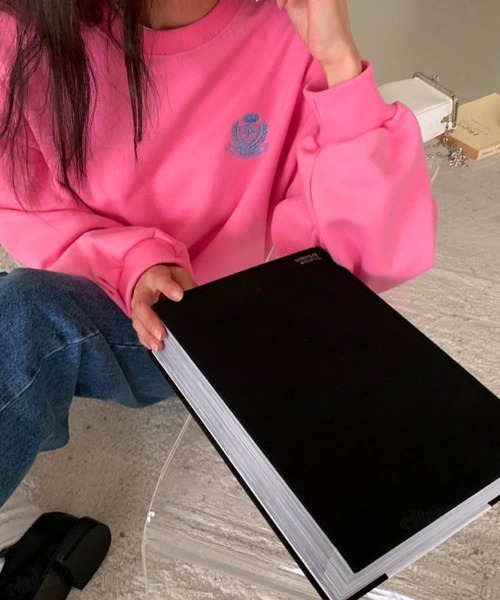 Dalfwin（ダールフィン）の「シャーベットカラーリーフ刺繍ロゴスウェット（スウェット・レディース・ピンク/ブルー/イエロー/アイボリー・FREE）」の19枚目の写真