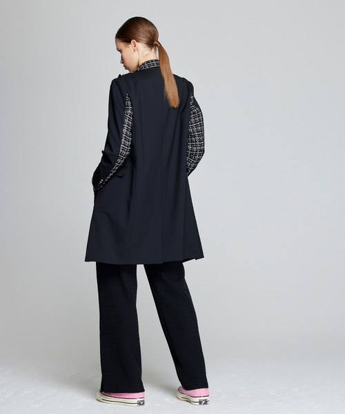 NOISE MAKER（ノイズメーカー）の「サマーツイード切替えダブルジャケット（テーラードジャケット・レディース・ブラック・36/38）」の3枚目の写真