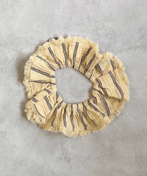 CALMIA（カルミア）の「ダブルガーゼフレアカラー/kids（付け襟・キッズ・ライトブルー/クリーム・FREE）」の2枚目の写真