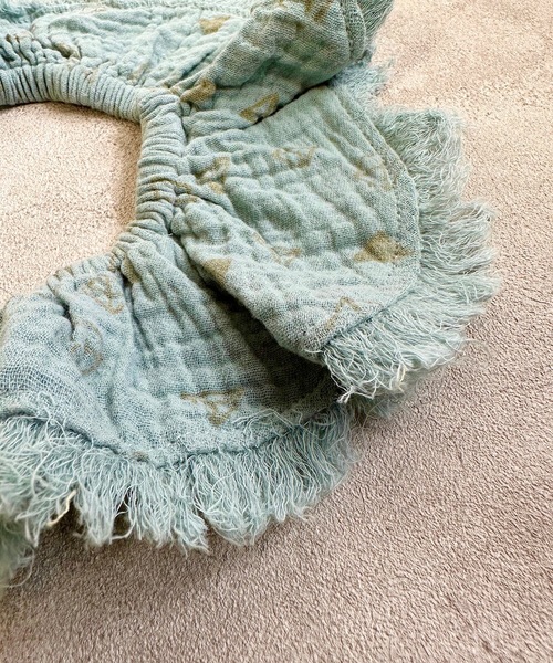 CALMIA（カルミア）の「ダブルガーゼフレアカラー/kids（付け襟・キッズ・ライトブルー/クリーム・FREE）」の5枚目の写真