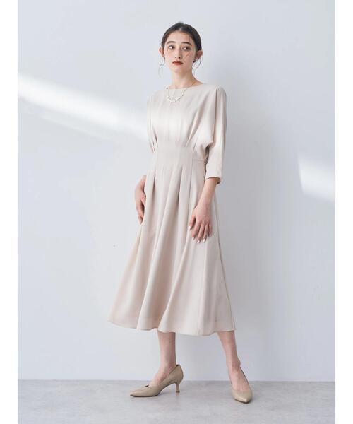 YECCA VECCA（イェッカヴェッカ）の「タックデザインドレス（ドレス・レディース・ネイビー/ミント/ライトベージュ・FREE）」の8枚目の写真