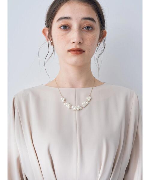 YECCA VECCA（イェッカヴェッカ）の「タックデザインドレス（ドレス・レディース・ネイビー/ミント/ライトベージュ・FREE）」の5枚目の写真