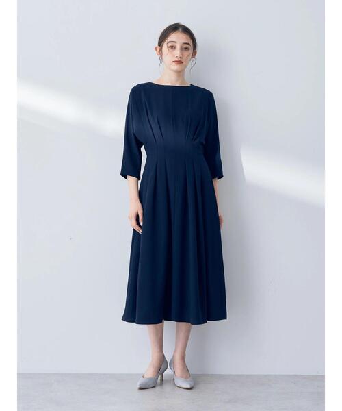 YECCA VECCA（イェッカヴェッカ）の「タックデザインドレス（ドレス・レディース・ネイビー/ミント/ライトベージュ・FREE）」の10枚目の写真