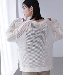 メッシュステッチニットプルオーバー / 185872