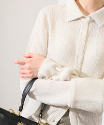 SLOBE IENA | クリンクルフィットポロ襟シャツ(ポロシャツ)