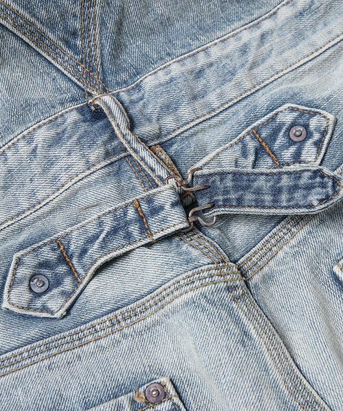 SUGARHILL(シュガーヒル)の「FADED CLASSIC DENIM OVERALLS(サロペット/オーバーオール・メンズ・インディゴブルー・0)」の5枚目の写真