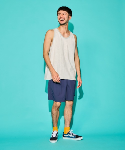 COMMON EDUCATION（コモンエデュケーション）の「MINI STRIPE TANK TOP /ミニ ストライプ タンクトップ（タンクトップ・メンズ・ネイビー/ホワイト・SMALL/MEDIUM/LARGE/X-LARGE）」の9枚目の写真