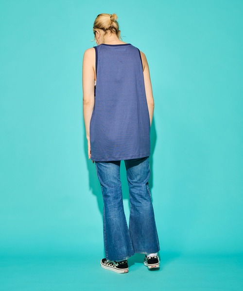 COMMON EDUCATION（コモンエデュケーション）の「MINI STRIPE TANK TOP /ミニ ストライプ タンクトップ（タンクトップ・メンズ・ネイビー/ホワイト・SMALL/MEDIUM/LARGE/X-LARGE）」の14枚目の写真