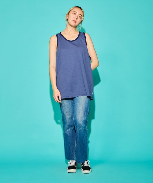 COMMON EDUCATION（コモンエデュケーション）の「MINI STRIPE TANK TOP /ミニ ストライプ タンクトップ（タンクトップ・メンズ・ネイビー/ホワイト・SMALL/MEDIUM/LARGE/X-LARGE）」の12枚目の写真