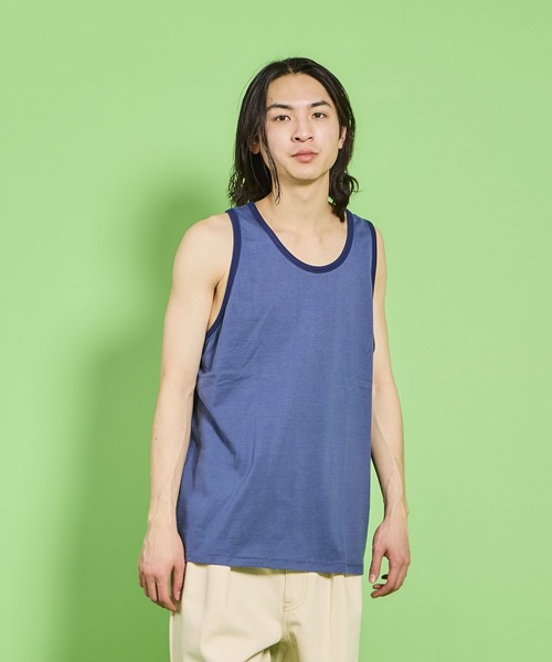 COMMON EDUCATION（コモンエデュケーション）の「MINI STRIPE TANK TOP /ミニ ストライプ タンクトップ（タンクトップ・メンズ・ネイビー/ホワイト・SMALL/MEDIUM/LARGE/X-LARGE）」の16枚目の写真