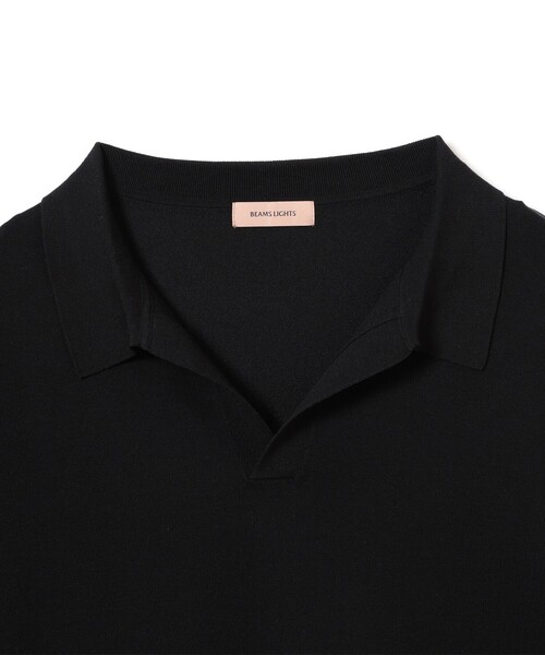 BEAMS LIGHTS(ビームスライツ)の「BEAMS LIGHTS / スキッパー ニットポロシャツ(ポロシャツ・メンズ・グリーン系その他2/ブラック・LARGE/SMALL/MEDIUM)」の5枚目の写真