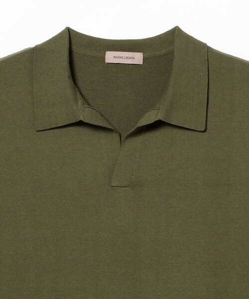 BEAMS LIGHTS(ビームスライツ)の「BEAMS LIGHTS / スキッパー ニットポロシャツ(ポロシャツ・メンズ・グリーン系その他2/ブラック・LARGE/SMALL/MEDIUM)」の10枚目の写真