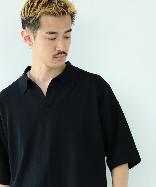 BEAMS LIGHTS(ビームスライツ)の「BEAMS LIGHTS / スキッパー ニットポロシャツ(ポロシャツ・メンズ・グリーン系その他2/ブラック・LARGE/SMALL/MEDIUM)」の17枚目の写真