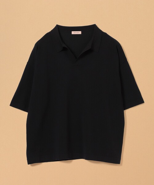 BEAMS LIGHTS(ビームスライツ)の「BEAMS LIGHTS / スキッパー ニットポロシャツ(ポロシャツ・メンズ・グリーン系その他2/ブラック・LARGE/SMALL/MEDIUM)」の22枚目の写真