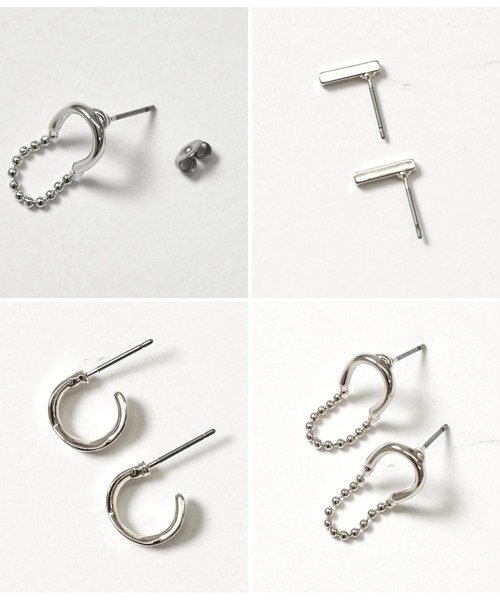 ANAP（アナップ）の「3セットピアス（ピアス（両耳用）・レディース・シルバー/ゴールド・FREE）」の7枚目の写真