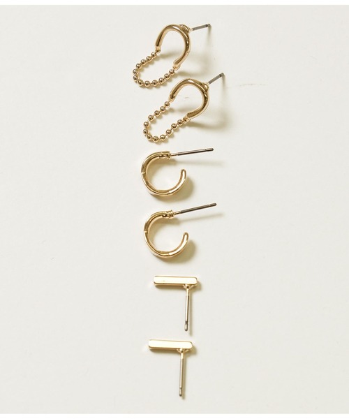 ANAP（アナップ）の「3セットピアス（ピアス（両耳用）・レディース・シルバー/ゴールド・FREE）」の6枚目の写真