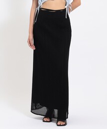 Ray BEAMS | Ray BEAMS / メッシュ レイヤー ロング スカート(スカート)