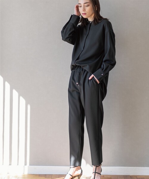 OPAQUE.CLIP(オペークドットクリップ)の「◆セットアップ対応 イージーテーパード【洗濯機洗い可/イージーケア】(その他パンツ・レディース・ブラック/ライトベージュ/サンドベージュ/グリーン・38/40/36/34/42)」の7枚目の写真