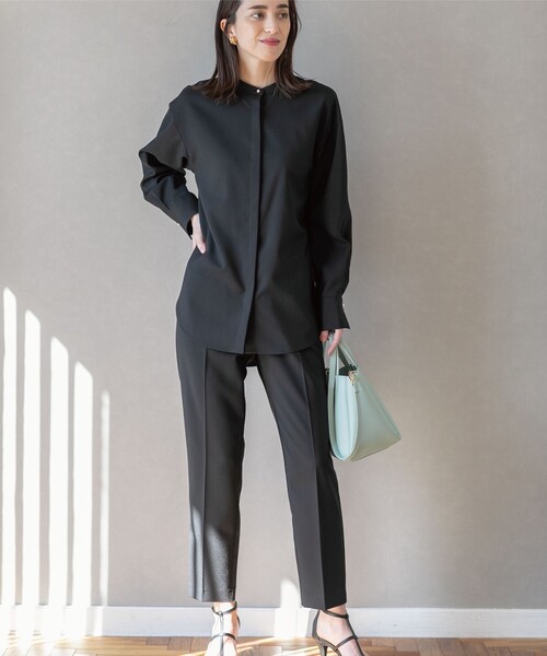 OPAQUE.CLIP(オペークドットクリップ)の「◆セットアップ対応 イージーテーパード【洗濯機洗い可/イージーケア】(その他パンツ・レディース・ブラック/ライトベージュ/サンドベージュ/グリーン・38/40/36/34/42)」の8枚目の写真